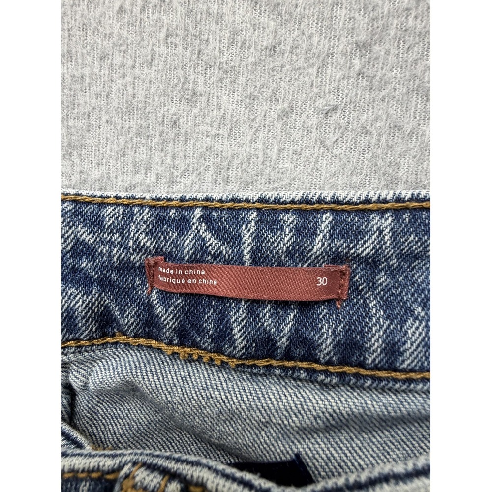 Pilcro Jeans Womens 30 Blue Med Wash Mid Rise Straight Distressed Denim - Picture 7 of 13